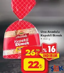 UNO ANADOLU KEPEKLİ EKMEK 400 G